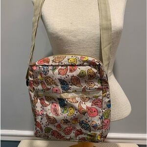 Rainbow Bird Graphic all over shoulder crossbody bag from Le Sport Sac